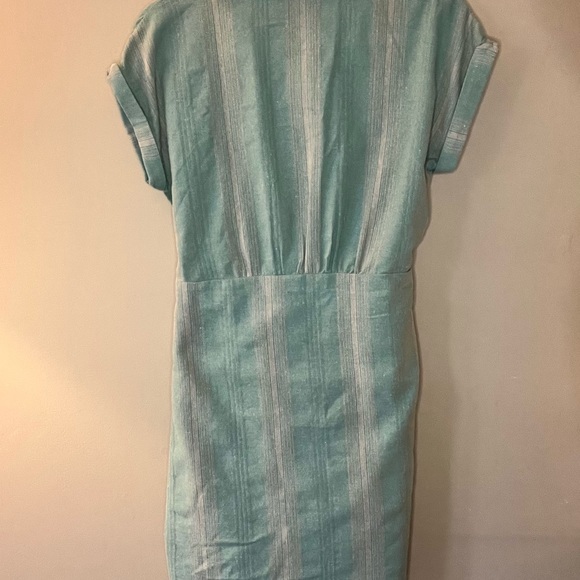 NWT Sage Green Wrap Shirtdress - Picture 2 of 4